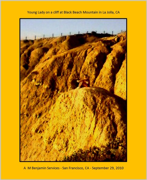 Young Lady on the edge of a Cliff !