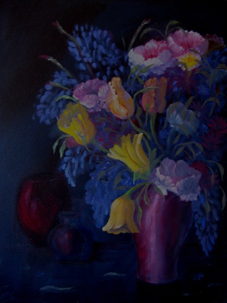 Bouquet With Red vases
