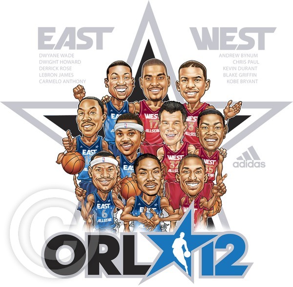 2012 NBA All-Star Caricature