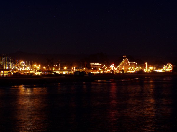 Santa Cruz Beach and Boardwalk at Night