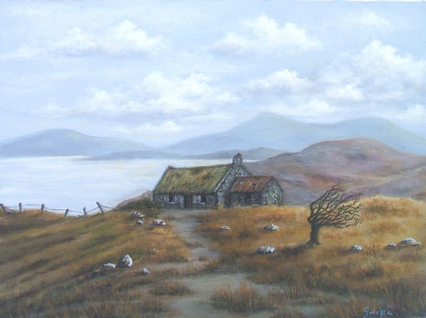 Old Cottage With Twisted Tree