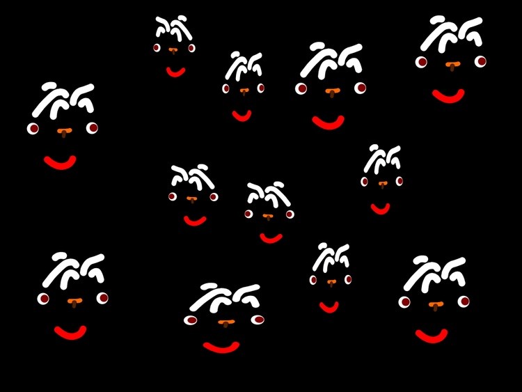 Smiling Black Clowns
