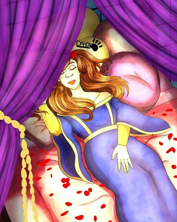 Sleeping beauty illustration