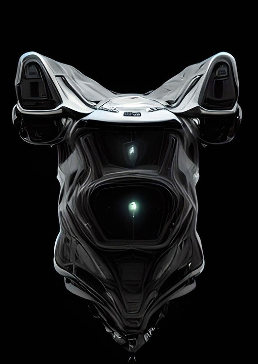 Futuristic spaceship (front view)