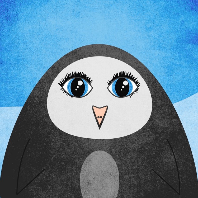 Cute Geometric Penguin