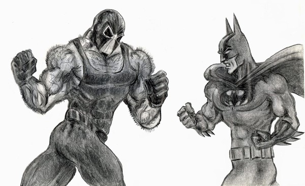 bane drawings in pencil