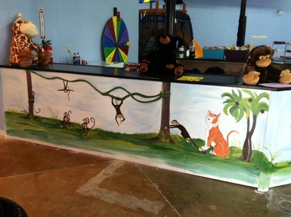 wall mural monkeys