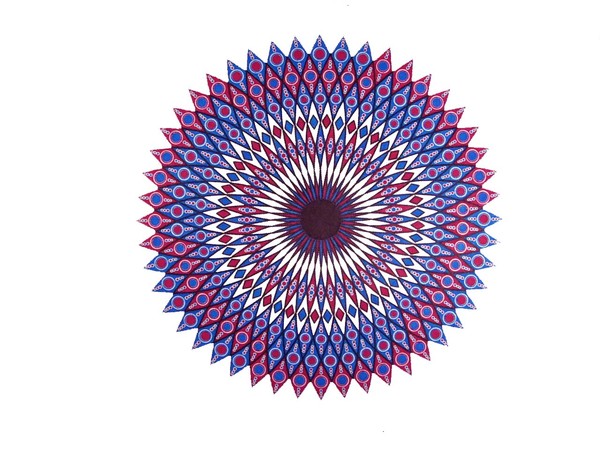 Blue Red Starburst