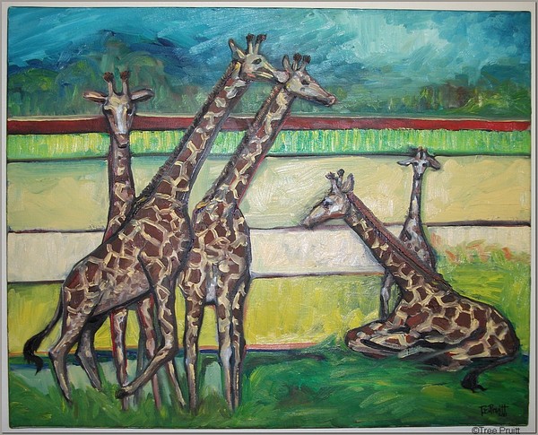 Giraffe Herd Contemporary
