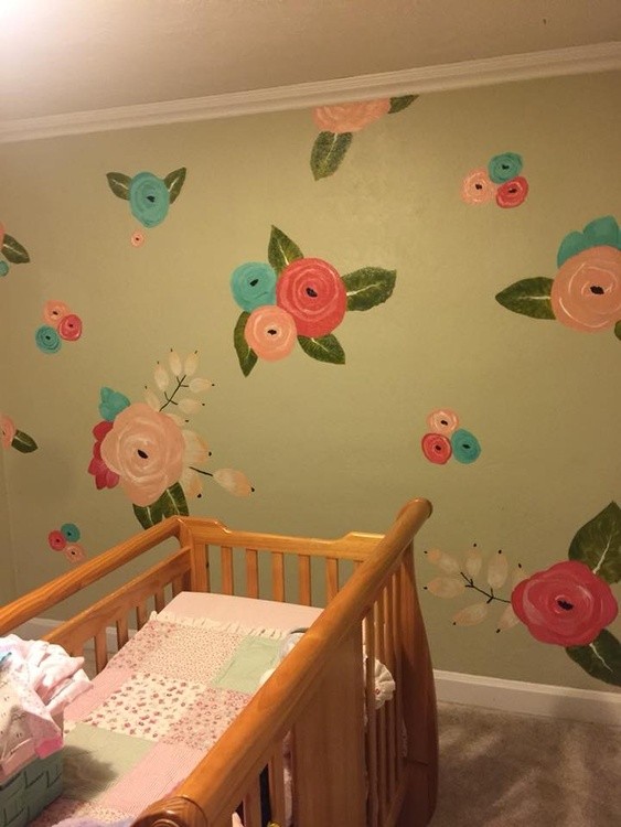 Floral mural for the Grands