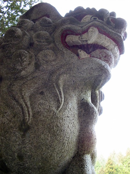 gurdian dog of Japanese Shrine