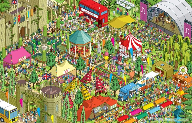 Daily Mail Great Summer £125,000 Treasure Hunt Arts Festival Illustration