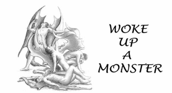 woke up a monster (mug design)