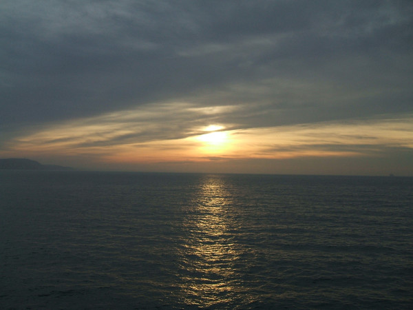 Sundown over the Channel