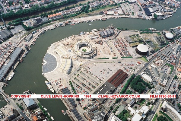 Aerial photo Cannons Marsh &  Bristol docks BS1