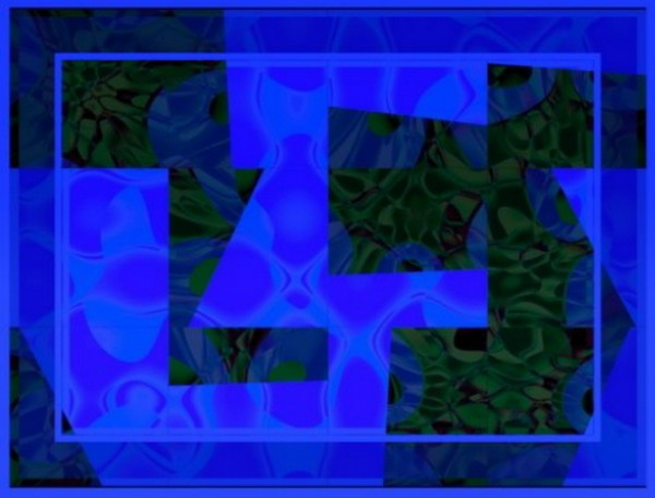 Blue and Green Abstract
