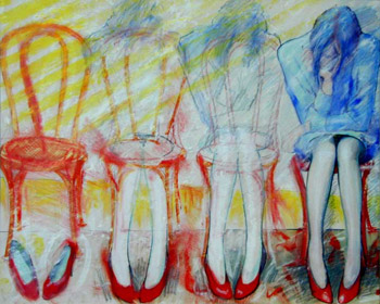 red shoes