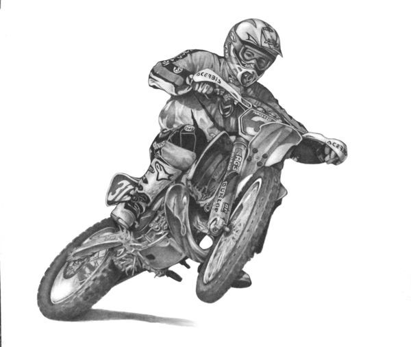 Rodney Smith Suzuki Team Rider by Marie Krause | ArtWanted.com