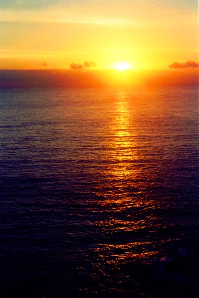 SUNSET AT SEA