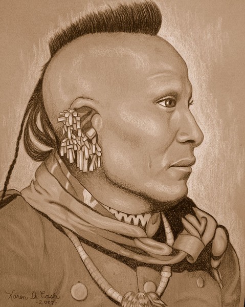 'Au-sau taw ka' (White Horse)-Pawnee Scout