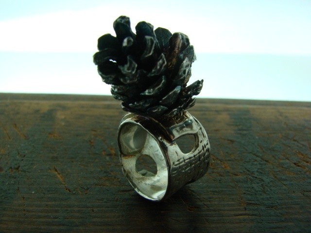 Ring  silver ,copper gold ,Gomolka Art Studio Line