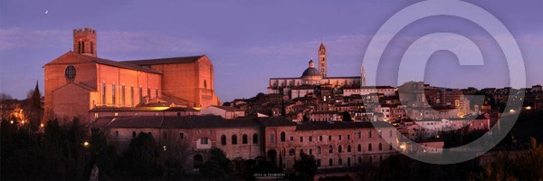 Siena on the sunset