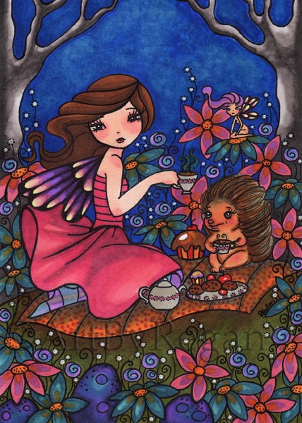 Afternoon Tea With Little Hedgehog
