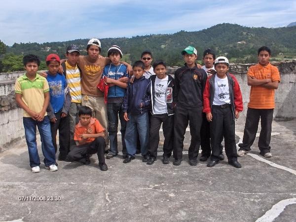 GUATEMALA BOYS ON THE TOP OF THE TEPMLES