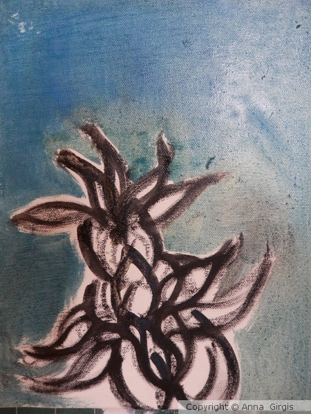 unfinished in progress under painting