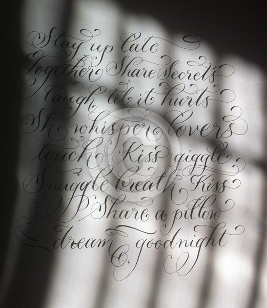 Romantic quote calligraphy art