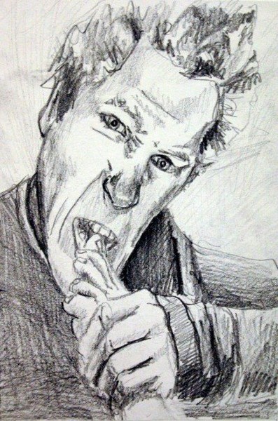Self-portrait with Foot in Mouth