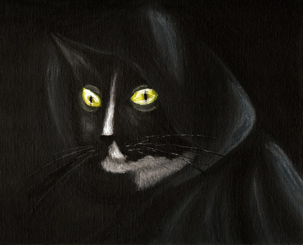 Cat Art - Black Cat Reaper