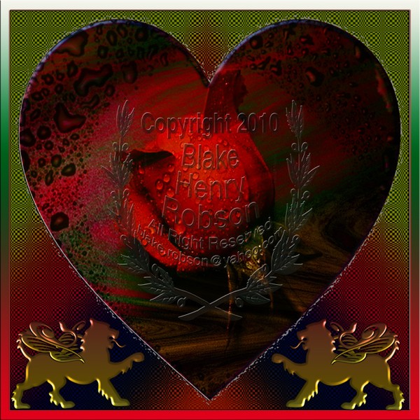 Heart Valentine Lions Flowers Rose