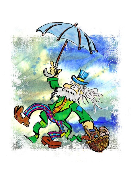 Old man with umbrella