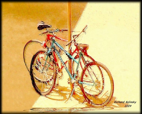 2 bikes chained