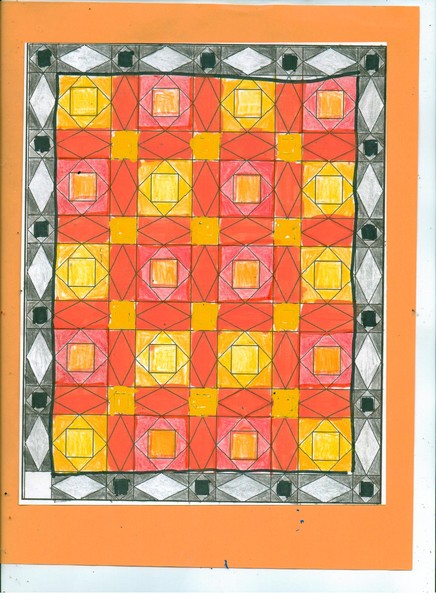 Orange black outlined