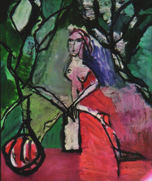 Woman under the trees