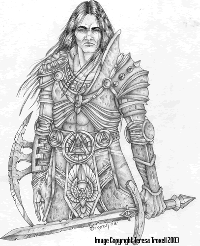 Knight in battle worn armour