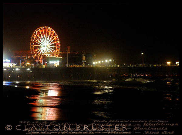 October 19 2007 Santa Monica Pier at Night