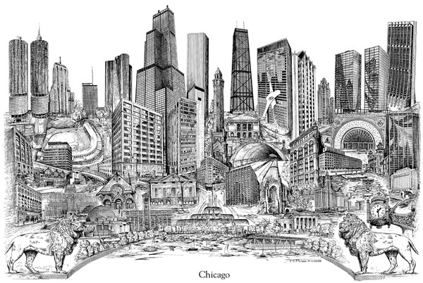 Chicago by Dennis Bivens | ArtWanted.com