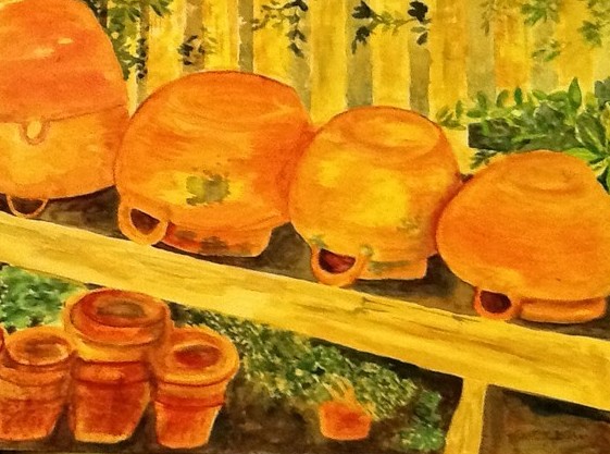 Bottoms-Up Clay Pots 