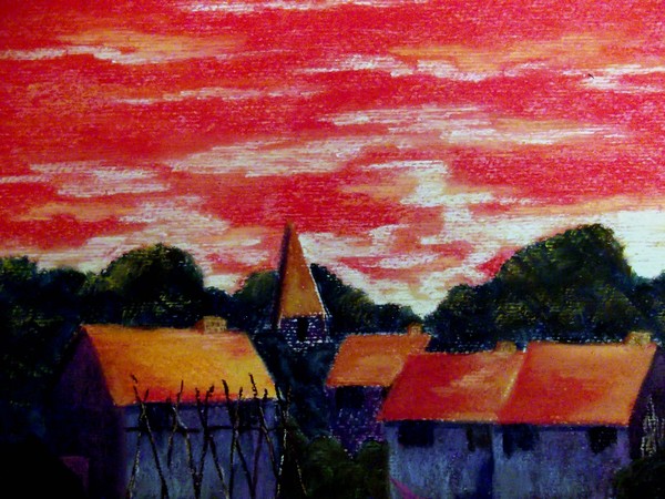 red sky at night
