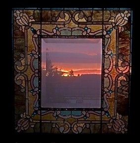 sunrise through staied glass by 132