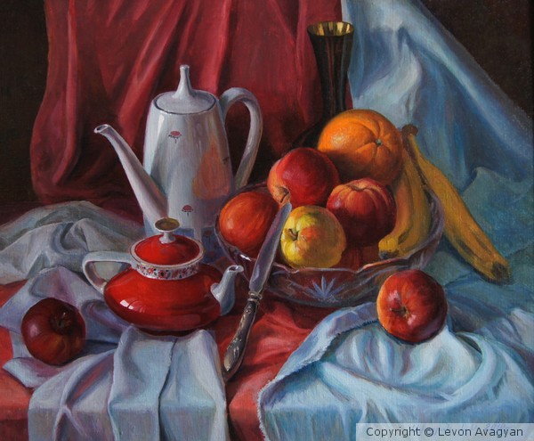 Still life with apples