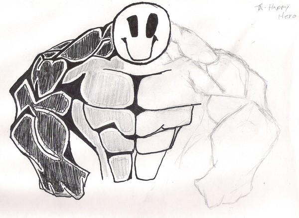 a happy hero
