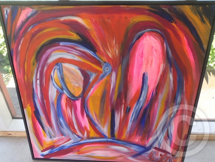 Moment of conception, 100 x 100 cm
