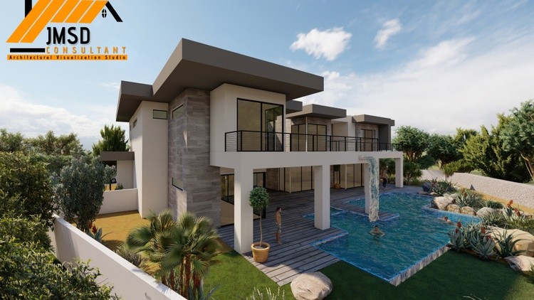 3D House Elevation Rendering Services
