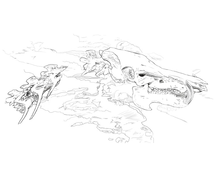 Dragonskull coloring page