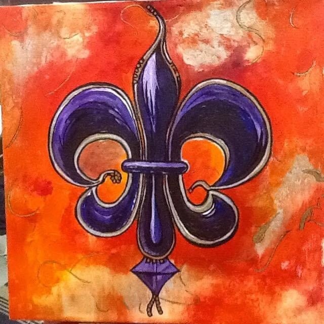 “Purple Fleur-de-Lis”
