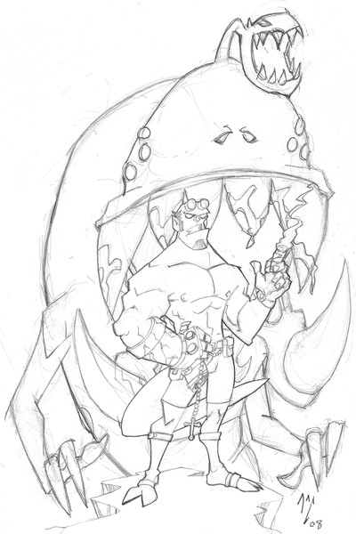 Hellboy sketchtavern pinup